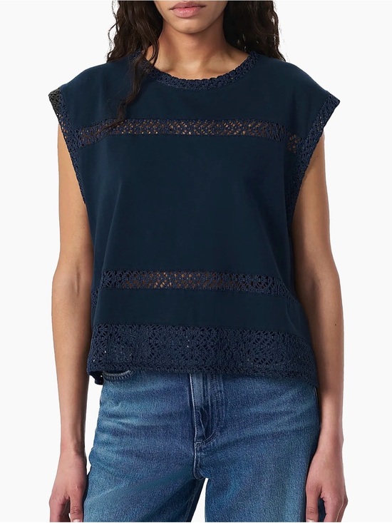 rag & bone Tops - *NWT* Rag & Bone Rosie Lace-Trim Cotton Muscle Tank, Size Medium